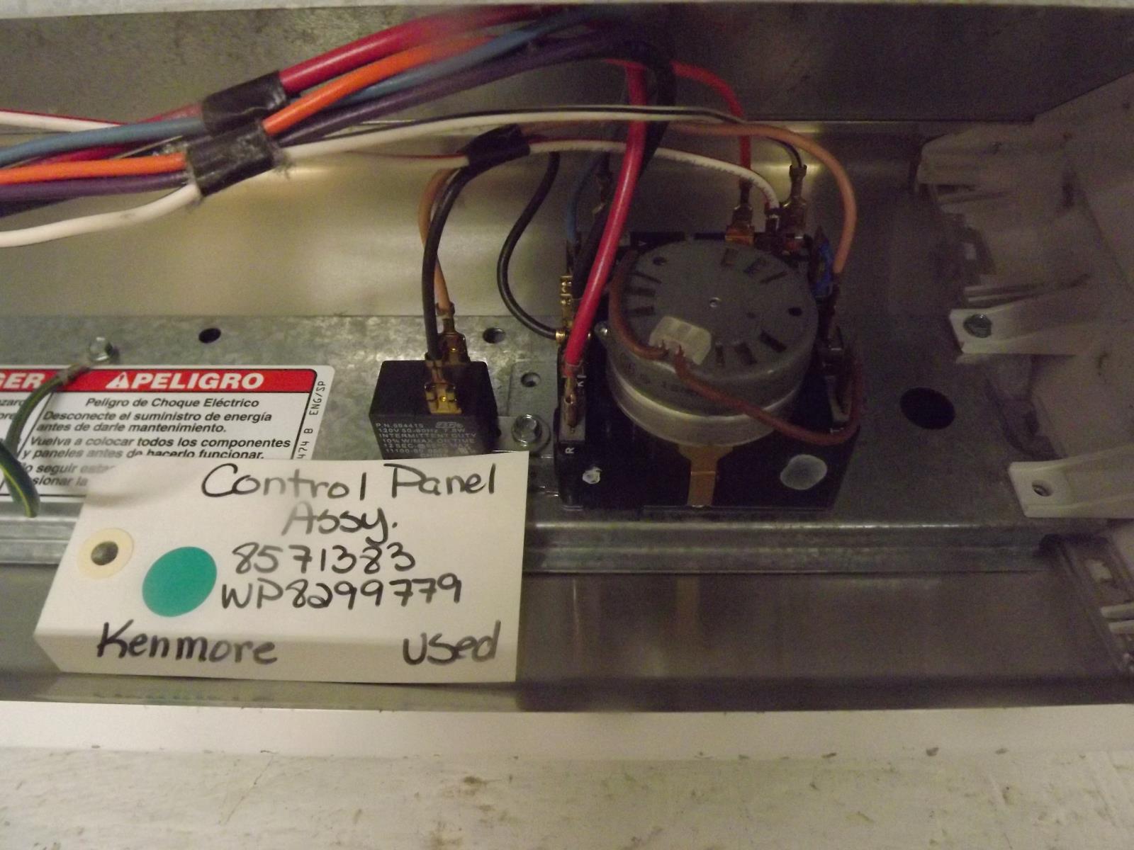 GE Dryer 8571383 WP8299779 Control Panel Assembly Used GE Dryer 8571383 WP8299779 Control Panel Assembly Used